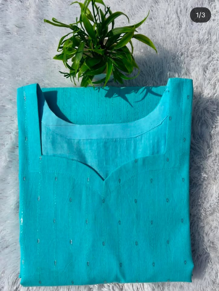 LSV398 [ Premium aqua blue perfection soft shimmer fabric ]