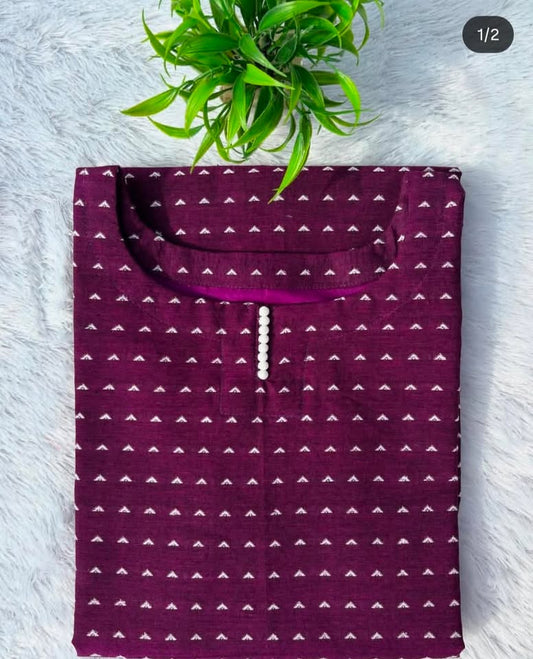 SV208 [ The deep wine/maroon shade with pearl detailing down the placket ]