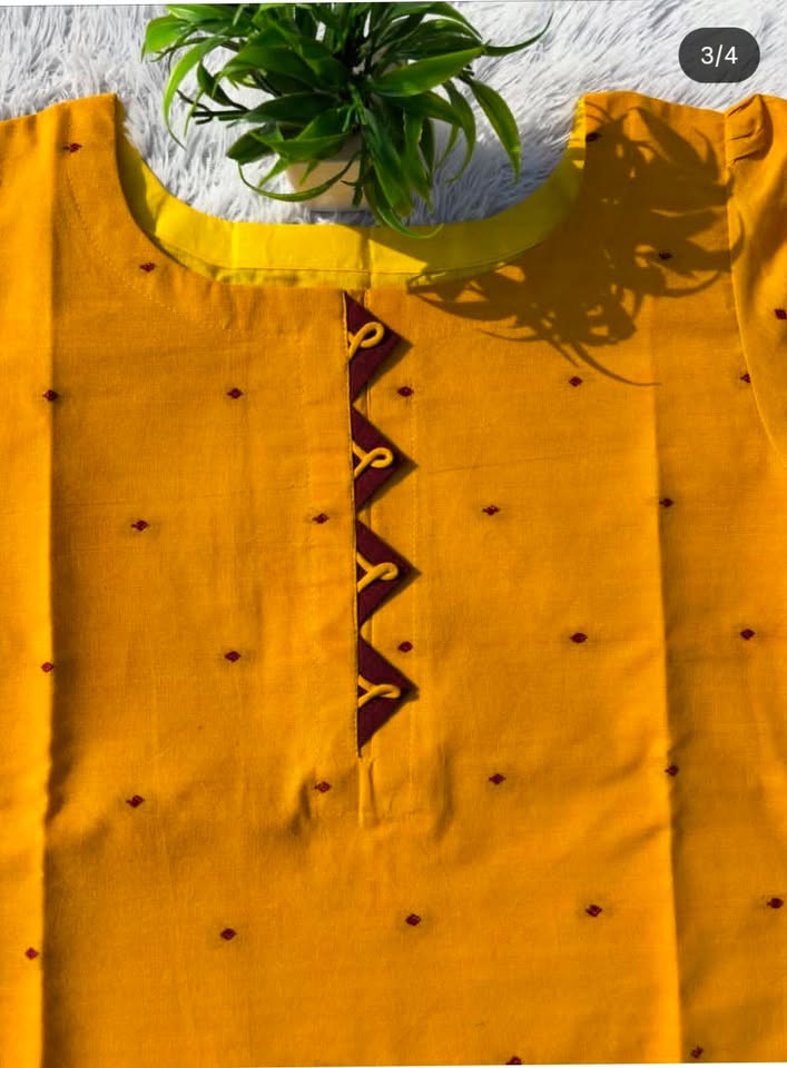 LSV 375 [ Glow differently in this rich mustard yellow beauty with bold maroon accents ]