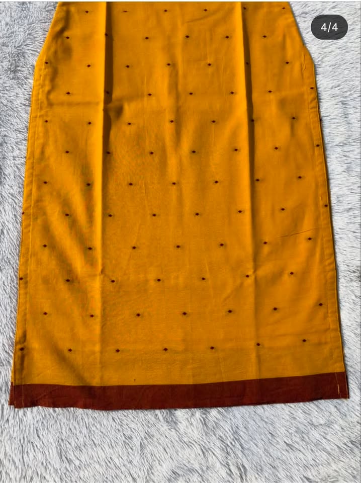 LSV 375 [ Glow differently in this rich mustard yellow beauty with bold maroon accents ]