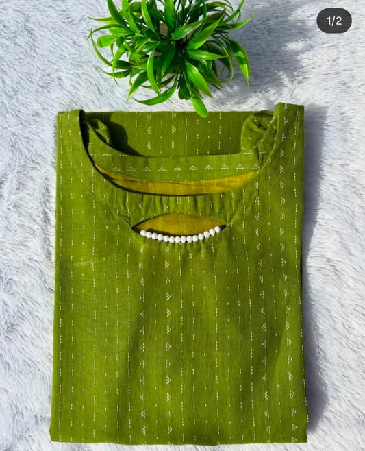 LSV 267 [ Grace meets comfort in this stunning green kurti ]