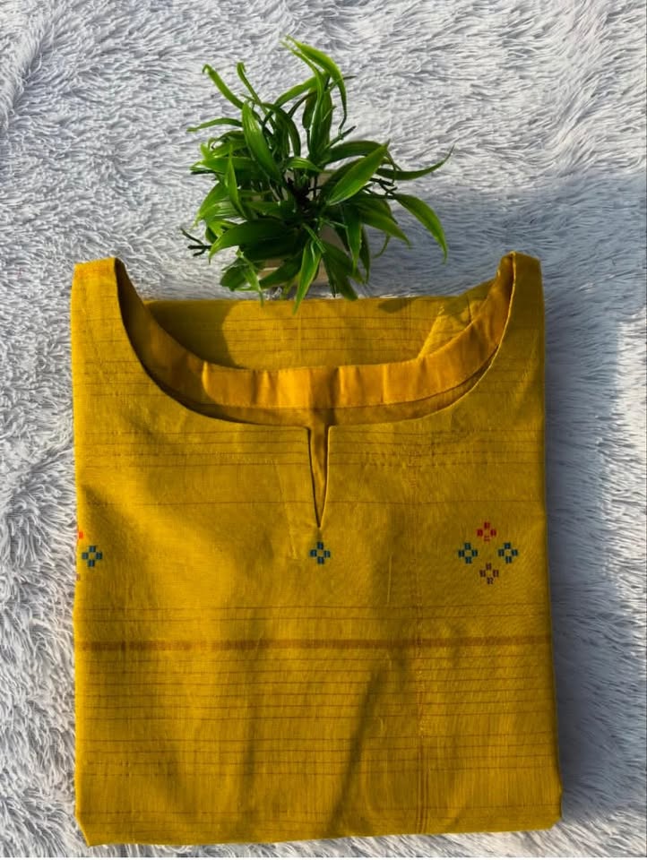 LSV 417 [ Mustard yellow elegance woven with subtle golden richness ]