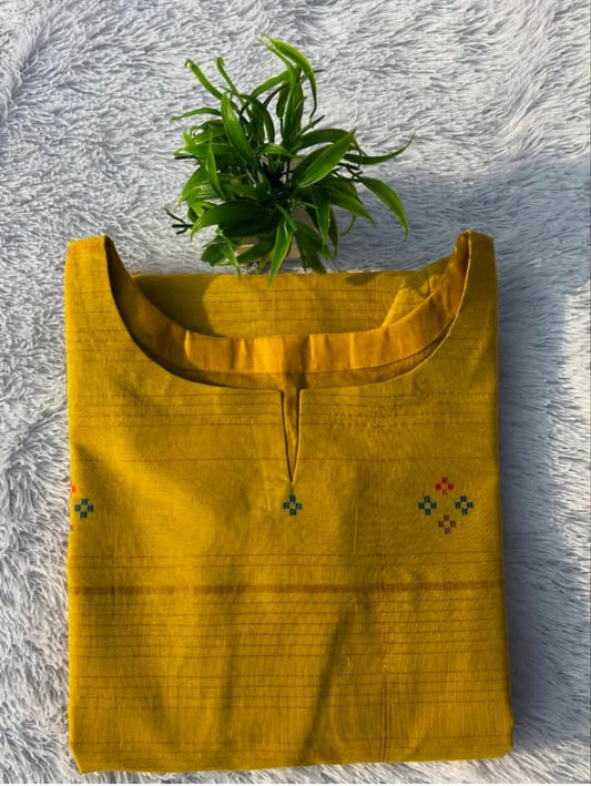 LSV 417 [ Mustard yellow elegance woven with subtle golden richness ]