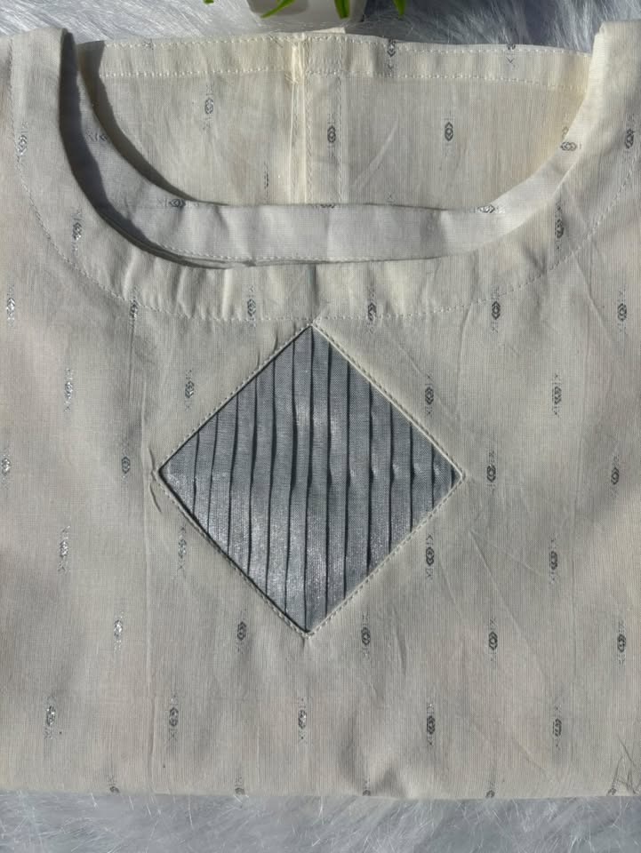 LSV 486 [ A beautifully crafted round neck with a unique pleated patch detailing ]