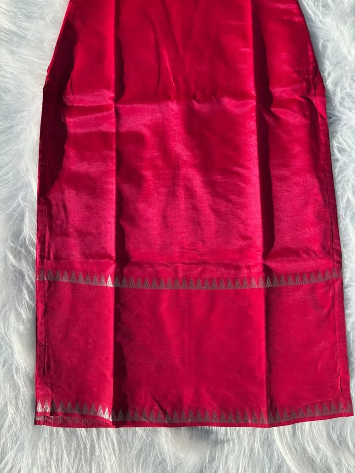 LSV 491 [ Rani pink mangalagiri pattu thats made to turn heads ]