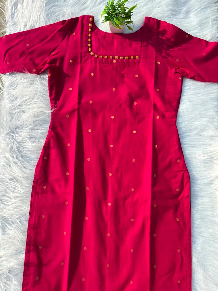 KS 20 [ A Timeless pink lurex Kurti set that radiates grace with every step ]