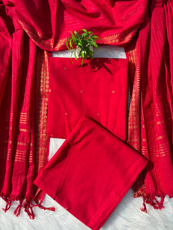 TH 05 [ Premium lurex unstitched Kurti set ]