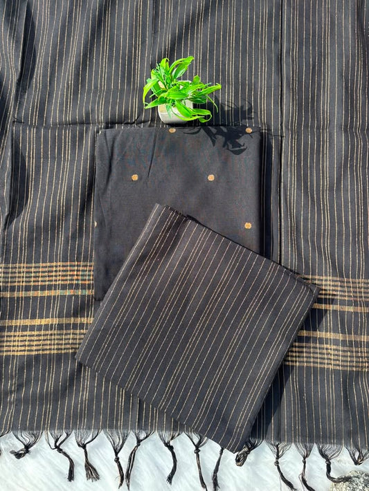 TH 02 [ Black never goes out of style.woven with subtle lurex shimmer ]