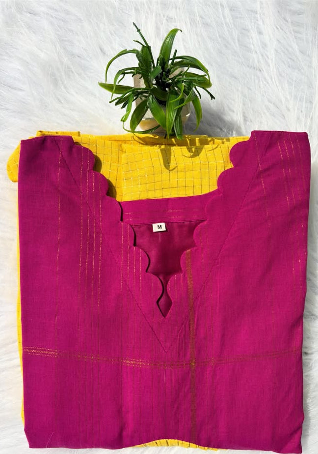MX 53 [ Magenta meets mustard in the dreamiest alia cut ] – sasisvasthra