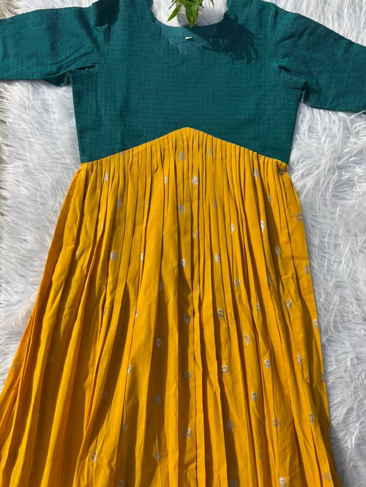 MX 60 [ A rich teal bodice paired with a radiant mustard gold flow ]